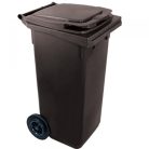 Háztartási hulladéktároló, kuka 120 L antracitszürke, kerekes