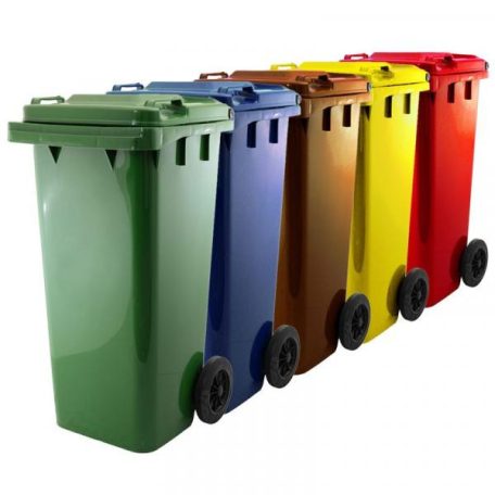 Háztartási hulladéktároló, kuka 120 L ZÖLD kerekes