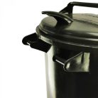 Háztartási hulladéktároló, kuka 50 L fekete, műanyag