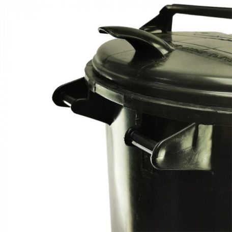 Háztartási hulladéktároló, kuka 50 L fekete, műanyag