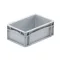 Basicline Euro láda 300x200x120 mm, alja és oldala zárt, Szürke