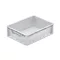 Lightline Euro láda, Euro láda, 400x300x120 mm, alja és oldala zárt, Szürke