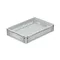 Basicline Euro láda 600x400x120 mm, perforált, Szürke