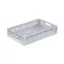 Lightline Euro láda, 600x400x120 mm perforált , Szürke