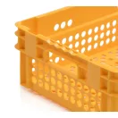 Rakásolható kenyeres és pékáru euro rekesz, 60 x 40 x 18 cm, sárga Rakásolható kenyeres és pékáru euro rekesz, 60 x 40 x 18 cm, sárga