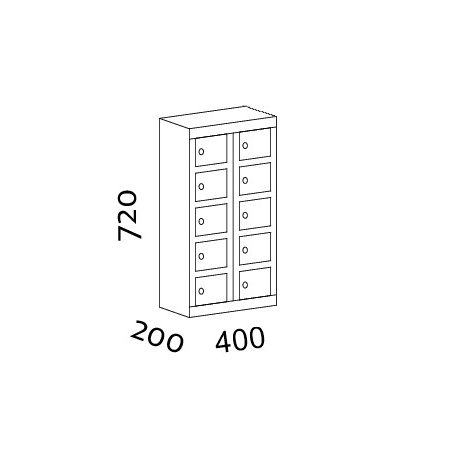 10 rekeszes értékmegőrző (Mobiltelefon tároló)