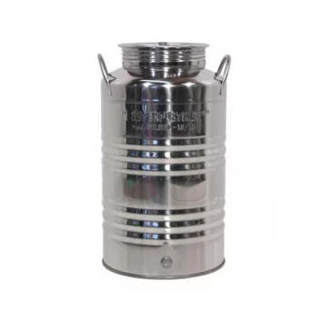 Inox kanna füles 30 L-es, csappal
