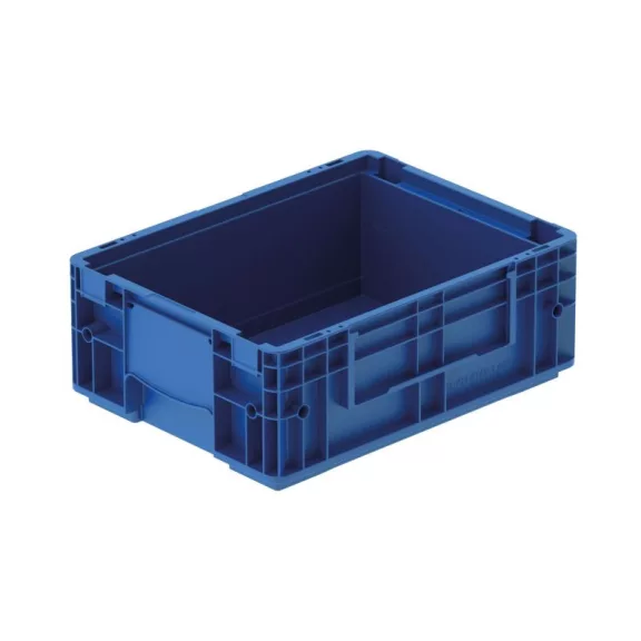 RL-KLT 4147 Megerősített, könnyített műanyag láda, 400 × 300 × 150 mm, alja és oldala zárt, zárt markolat, vízelvezető nyílásokkal, kék (RAL 5005) RL-KLT 4147 Megerősített, könnyített műanyag láda, 400 × 300 × 150 mm, alja és oldala zárt, zárt markolat, vízelvezető nyílásokkal, kék (RAL 5005)