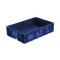 R-KLT 6415 Megerősített műanyag láda, 600 × 400 × 150 mm, alja zárt és megerősített, oldala zárt, zárt markolat, kék (RAL 5003)