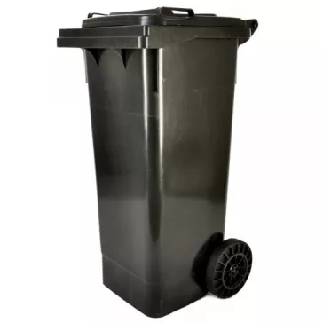 Háztartási kuka 80 l fekete, műanyag