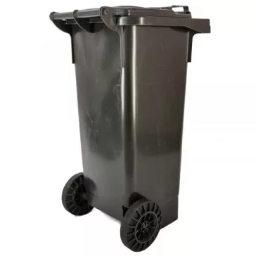 Háztartási kuka 80 l fekete, műanyag