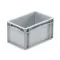 Basicline Euro láda 300x200x170 mm, alja és oldala zárt, Szürke