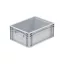 Basicline Euro láda 400x300x170 mm, alja és oldala zárt, Szürke