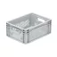 Basicline Euro láda 400x300x170 mm, perforált, Szürke
