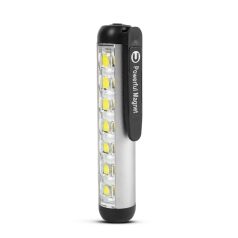   LED-es zseblámpa - munkalámpa móddal - 400 mAh akkumulátor - XPE + SMD LED - 500 lm - IP55 - ezüst 