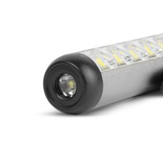   LED-es zseblámpa - munkalámpa móddal - 400 mAh akkumulátor - XPE + SMD LED - 500 lm - IP55 - ezüst 