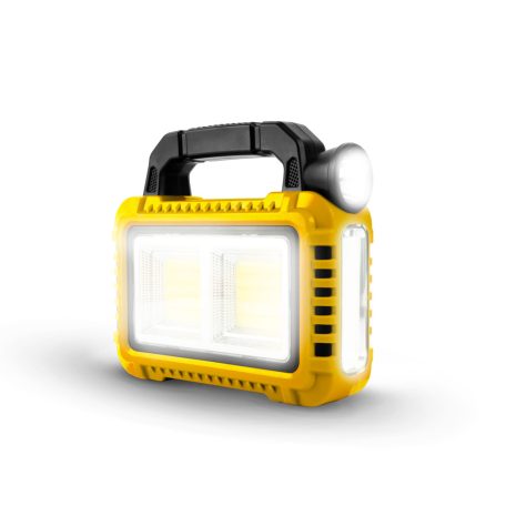 Multifunkciós kézi lámpa - szolár panel, USB-C - 6 világítási mód, 8 LED, 3600 mAh