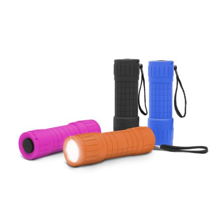 LED-es elemlámpa ajándék elemmel - fekete