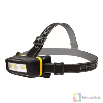   Fejlámpa Li-ion akkumulátorral mozgásérzékelővel 4 db COB LED-del