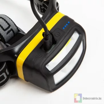   Fejlámpa Li-ion akkumulátorral mozgásérzékelővel 4 db COB LED-del