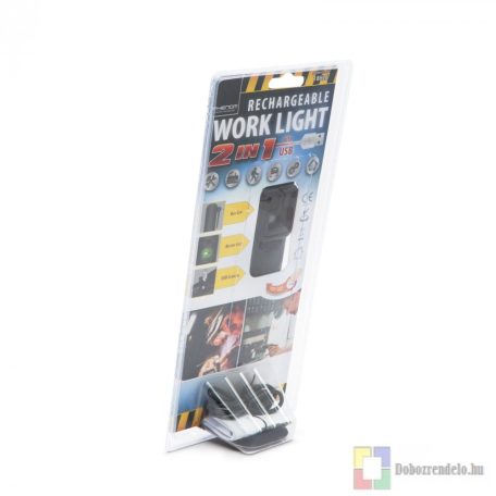 Akkumulátoros szerelőlámpa COB LED-es - Type-C - kicsi