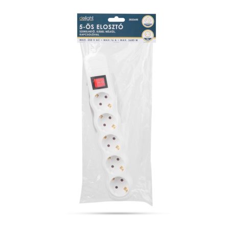 Elosztó 5-ös - szerelhető, kábel nélkül - kapcsolós 