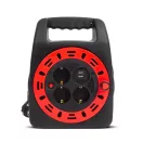 Kábeldob műanyag tartóval - 3 x 1,5 mm² + 2 x USB - 15 m 