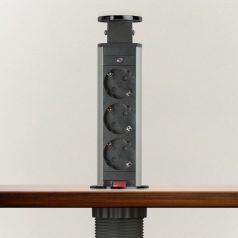 Rejtett elosztó 3-as szálcsiszolt titán fekete