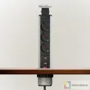 Rejtett elosztó 3-as + 2 USB szálcsiszolt