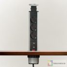 Rejtett elosztó 3-as + 2 USB szálcsiszolt