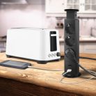 Rejtett elosztó 3-as + 2 x USB - matt fekete