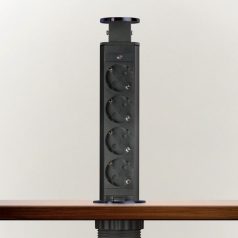 Rejtett elosztó, 4-es, Szálcsiszolt titán fekete