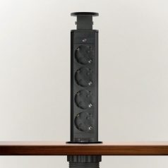 Rejtett elosztó, 4-es, matt fekete