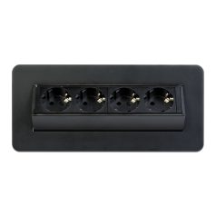 Rejtett elosztó - 4-es - Felnyíló kivitel - fekete