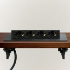 Rejtett elosztó - 4-es - Felnyíló kivitel - fekete