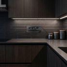 Rejtett elosztó - 4-es - Felnyíló kivitel - fekete