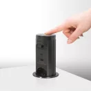 Motoros rejtett elosztó - "Touchcontrol" - 3-as + USB + Type-C - fekete 
