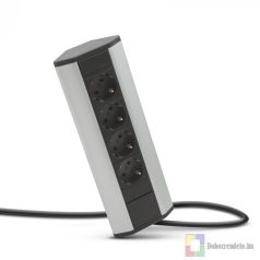 Sarokelosztó 4 x 250V, 16A alumínium ház