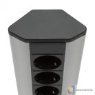 Sarokelosztó 3 x 250V, 16A 2 x USB, 2,1A alumínium ház