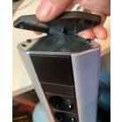 Sarokelosztó 3 x 250V, 16A 2 x USB, 2,1A alumínium ház