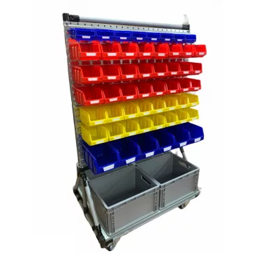   Csővázas kocsi, MH-BOX tároló (dobozok nélkül) vízszintes fallal