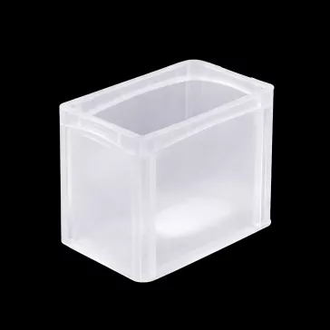   Basicline Euro láda 300x200x220 mm, alja és oldala zárt, Átlátszó