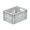 Basicline Euro láda 400x300x220 mm, perforált, Szürke