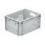 Basicline Euro láda 400x300x220 mm, perforált, Szürke