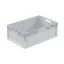 Lightline Euro láda, 600x400x220 mm alja és oldala zárt, Szürke