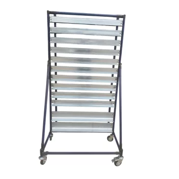   Csővázas Mh-Box tartó állvány, görgővel szerelve 1800x980x500 mm (dobozok nélkül)