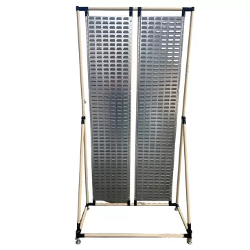   Csővázas állvány, MH-BOX tároló (dobozok nélkül) függőleges nagy fallal