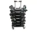 INOX Csővázas Rakodókocsi Szállítórollerhez, 61x41x120 cm