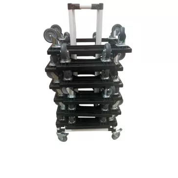   INOX Csővázas Rakodókocsi Szállítórollerhez, 61x41x120 cm