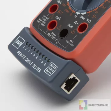 Digitális multiméter kábel teszterrel